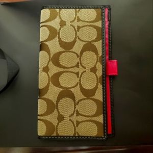 coach vintage check book holder